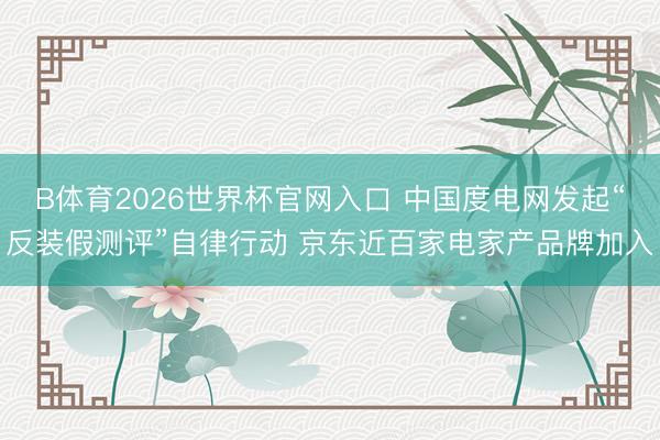 B体育2026世界杯官网入口 中国度电网发起“反装假测评”自律行动 京东近百家电家产品牌加入