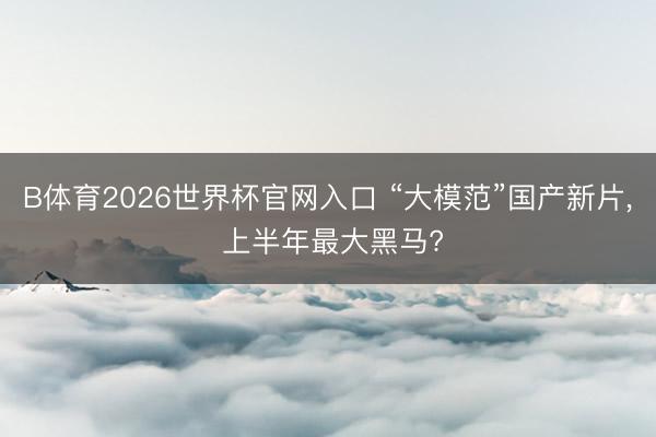 B体育2026世界杯官网入口 “大模范”国产新片， 上半年最大黑马?