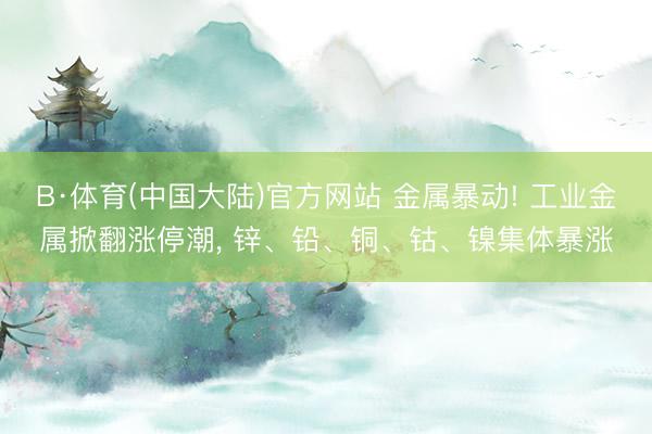 B·体育(中国大陆)官方网站 金属暴动! 工业金属掀翻涨停潮， 锌、铅、铜、钴、镍集体暴涨