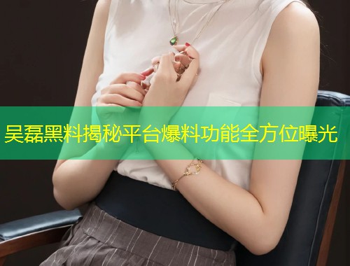 吴磊黑料揭秘平台爆料功能全方位曝光  第1张